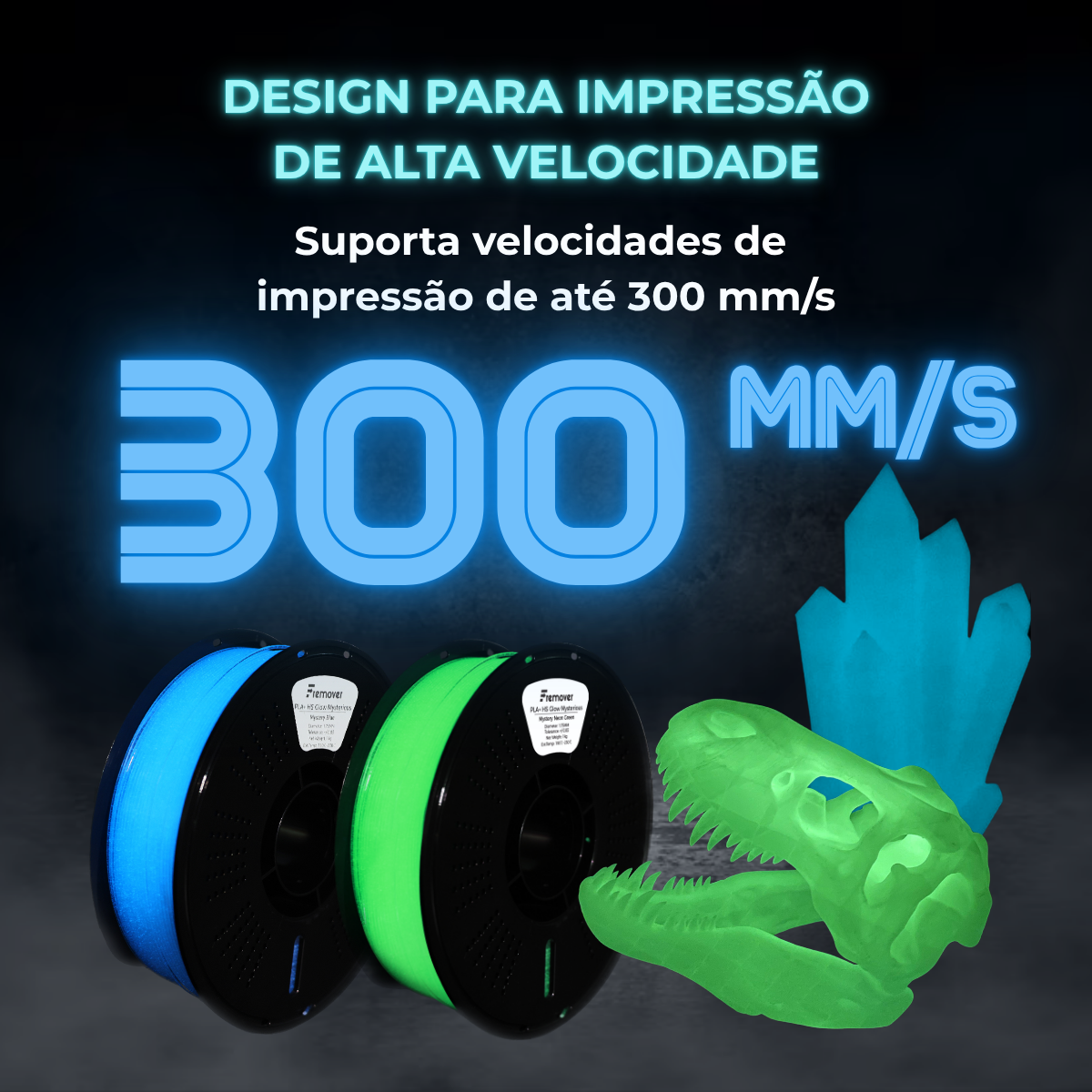 Filamento PLA+ High Speed Glow 1kg - Imagem 5