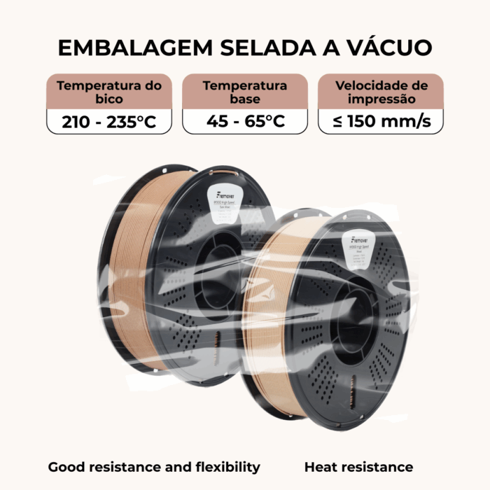 Filamento PLA WOOD High Speed Fremover x1kg - Imagem 3