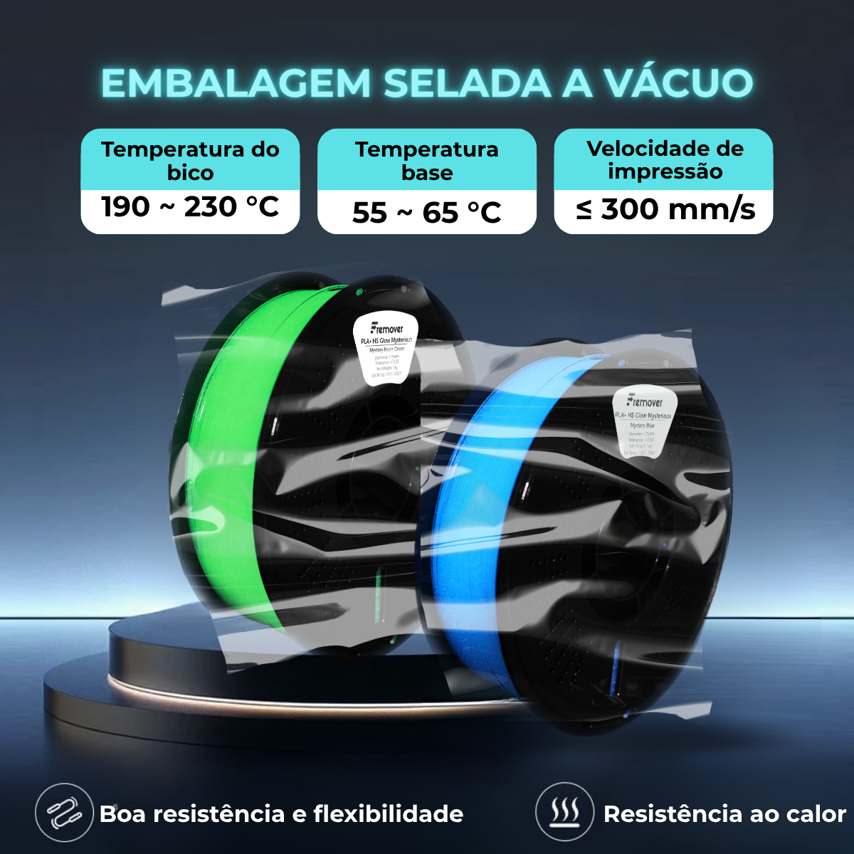 Filamento PLA+ High Speed Glow 1kg - Imagem 4